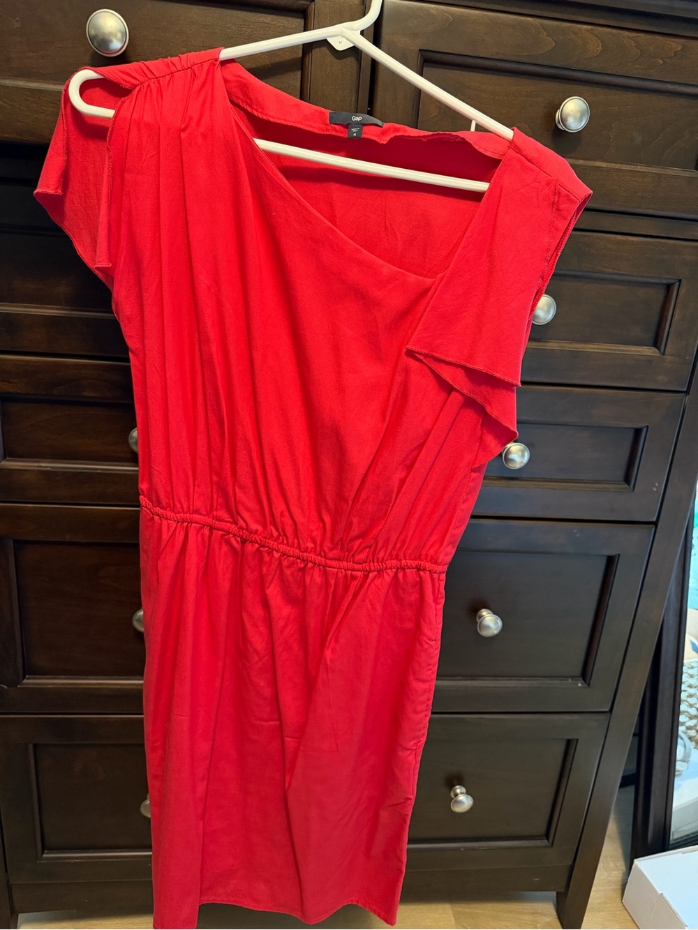 GAP Red Elastic-Waist Dress